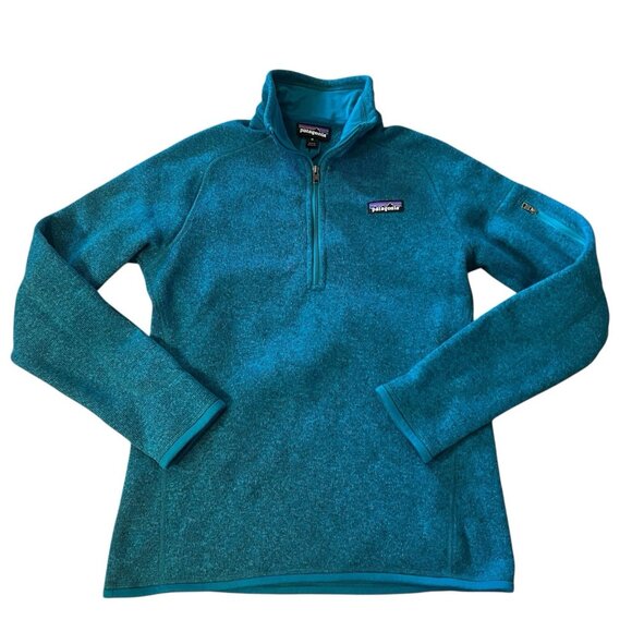 Patagonia Sweaters - Patagonia Better Sweater 1/4 Quarter Zip Jacket Ultramarine Teal Turquoise Sz M